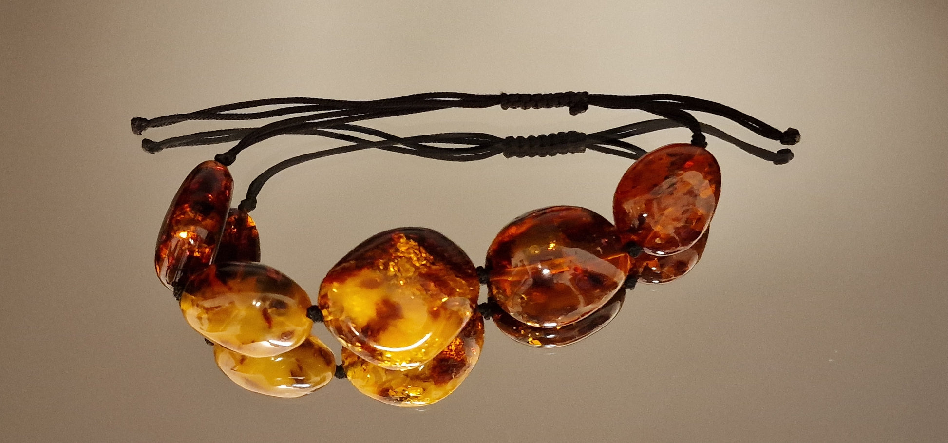 Cognac Chalk Amber Bracelet