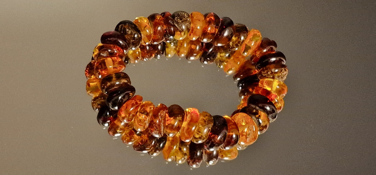 Multicolor Baroque Amber Bracelet