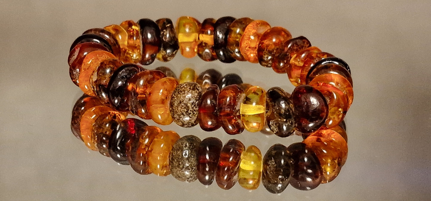 Multicolor Baroque Amber Bracelet