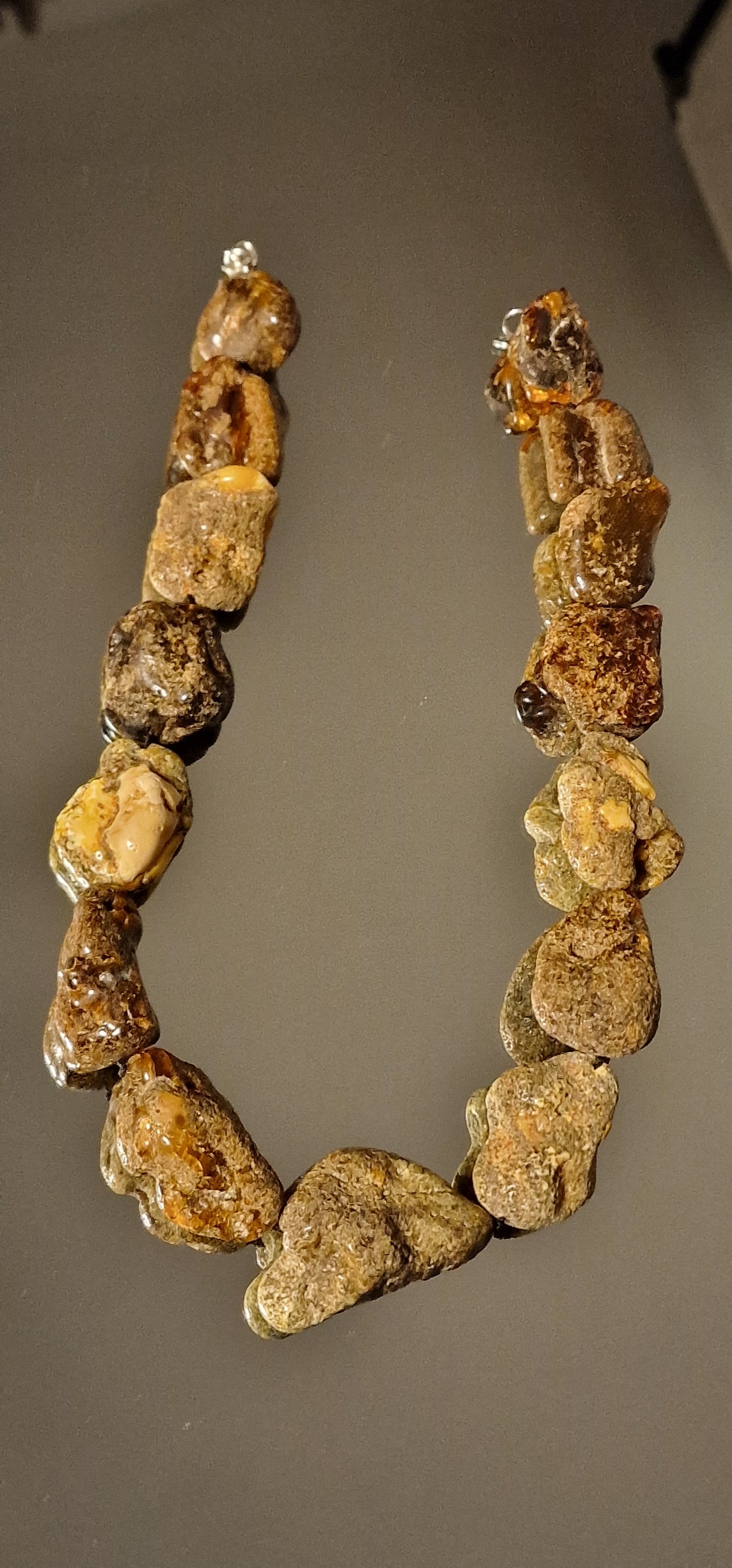 Gladiator  Collection Raw Rack Amber Necklace